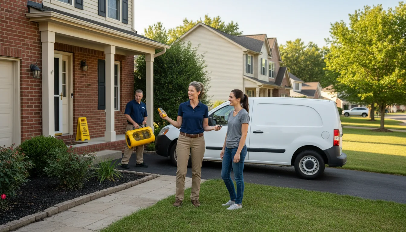 Residential water damage restoration in Walthall, MS